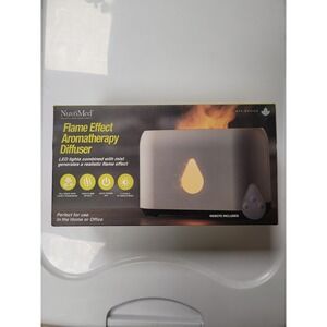 NuvoMed Flame Effect Aromatherapy Diffuser Humidifier LED Lights Remote Oils